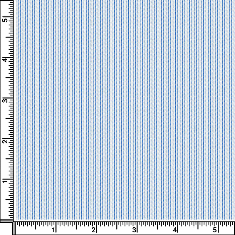 Image of a Blue & White Twill Stripes Giza Cotton Shirting Fabric