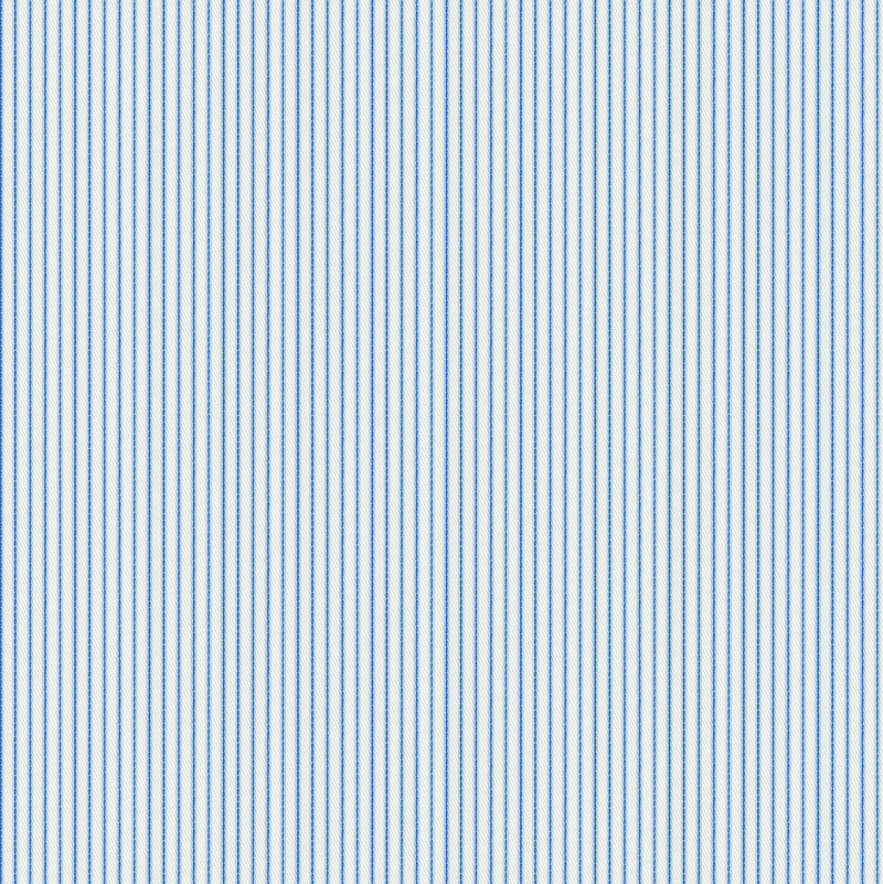 Image of a Blue & White Twill Stripes Giza Cotton Shirting Fabric
