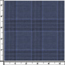 Image of a Blue & White Worsted Checks Merino Wool Suiting Fabric