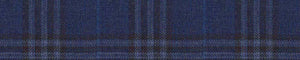 Grey & Blue Worsted Checks Merino Wool Suiting Fabric