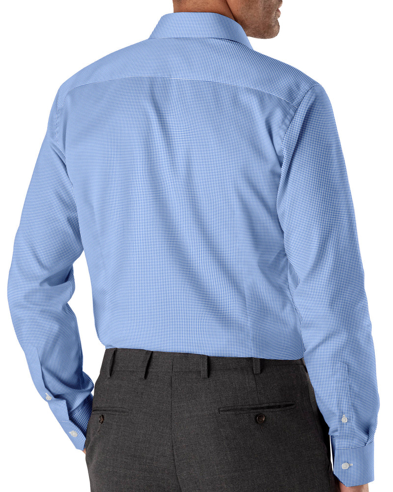 Image of a Blue Dobby Micropattern Giza Cotton Shirting Fabric