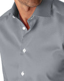 Image of a Blue Dobby Micropattern Giza Cotton Shirting Fabric