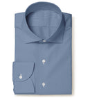 Image of a Blue Dobby Micropattern Giza Cotton Shirting Fabric