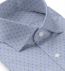 Image of a Blue Dobby Micropattern Giza Cotton Shirting Fabric