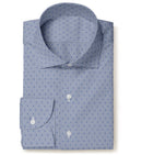 Image of a Blue Dobby Micropattern Giza Cotton Shirting Fabric