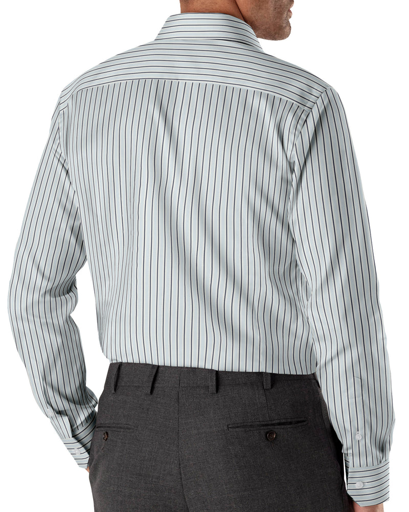 Image of a Blue Dobby Stripes Giza Cotton Shirting Fabric