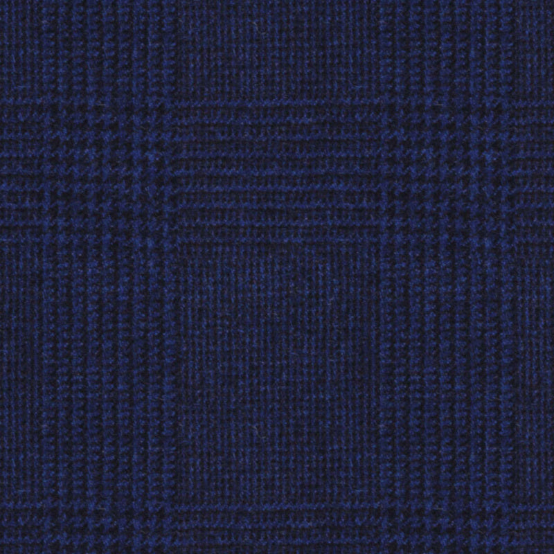 Image of a Blue Flannel Checks Merino Wool Pants Fabric