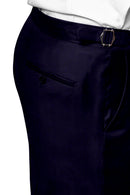 Image of a Blue Flannel Twill Merino Wool Pants Fabric