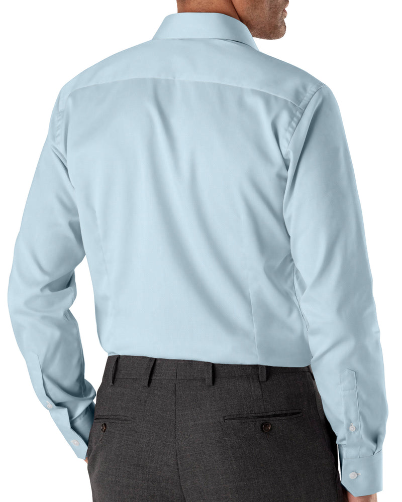 Image of a Blue Herringbone Micropattern Giza Cotton Shirting Fabric