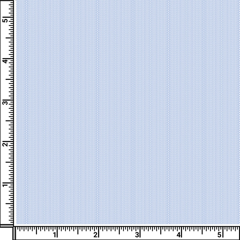 Image of a Blue Herringbone Micropattern Giza Cotton Shirting Fabric