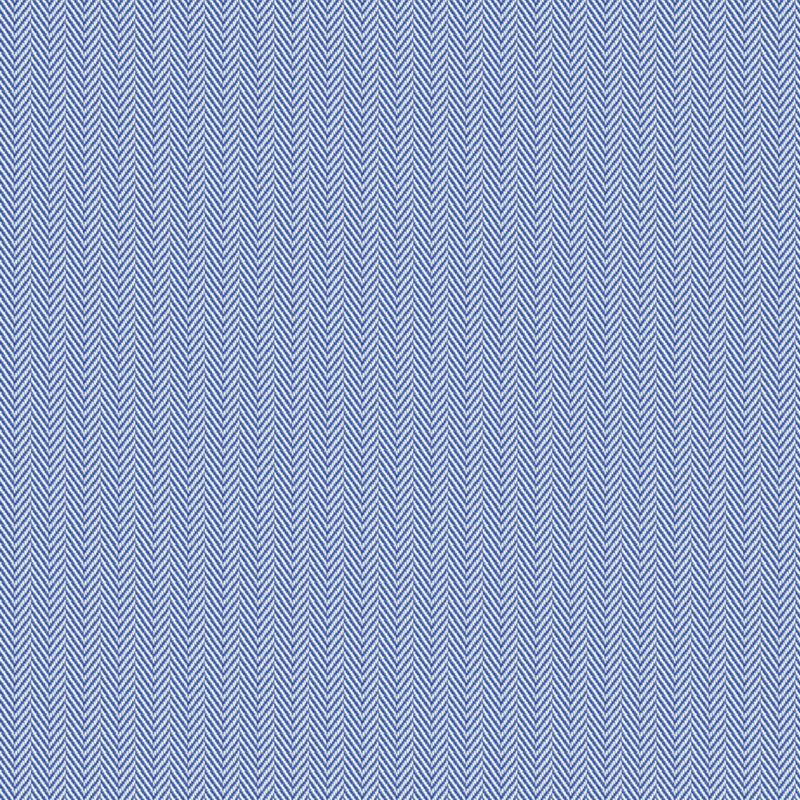 Image of a Blue Herringbone Micropattern Giza Cotton Shirting Fabric