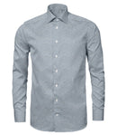 Image of a Blue Knit Micropattern Giza Cotton Shirting Fabric