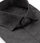 Image of a Blue Knit Micropattern Giza Cotton Shirting Fabric