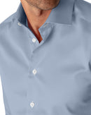 Image of a Blue Oxford Micropattern Giza Cotton Shirting Fabric
