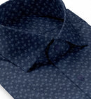 Image of a Blue Oxford Prints Linen Shirting Fabric