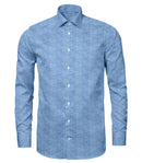 Image of a Blue Oxford Solids Linen Shirting Fabric