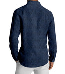 Image of a Blue Oxford Solids Linen Shirting Fabric