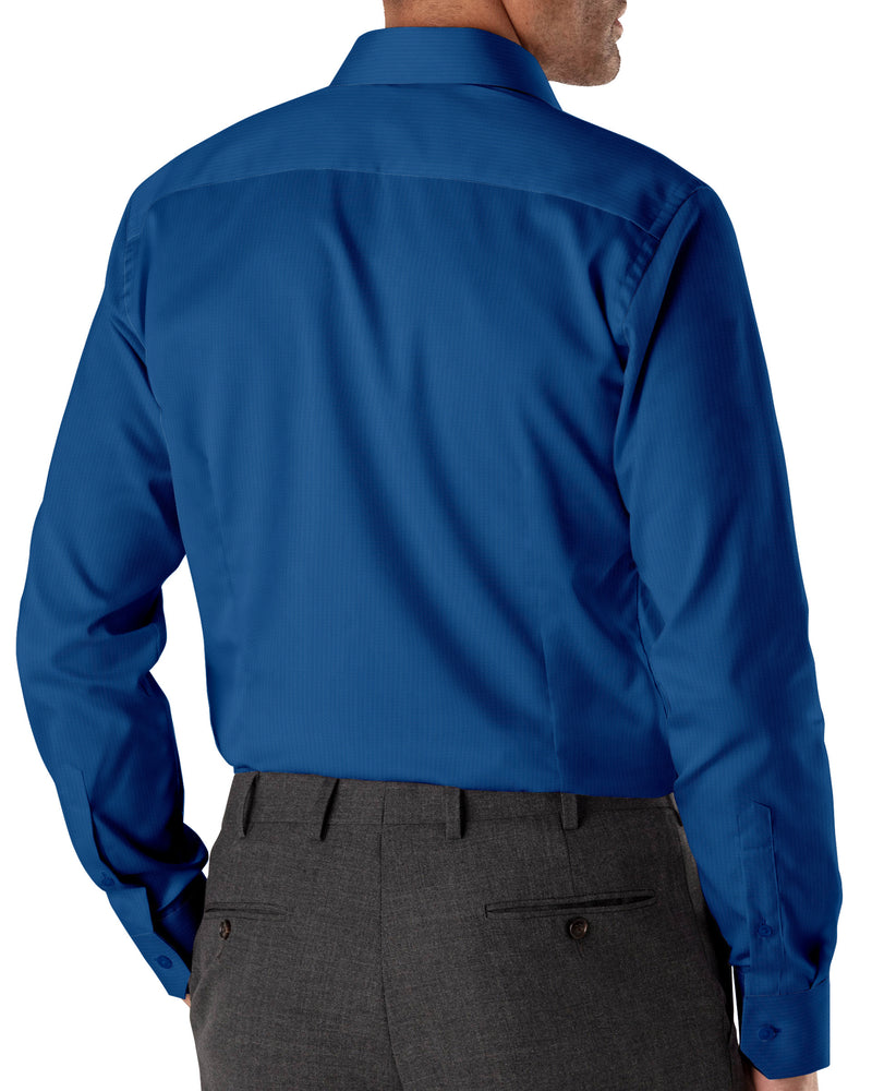 Image of a Blue Pinpoint Dobby Giza Cotton Shirting Fabric