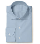 Image of a Blue Poplin Checks Giza Cotton Shirting Fabric