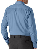 Image of a Blue Satin Solids Cotton Stretch Shirting Fabric