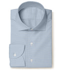 Image of a Blue Twill Micropattern Giza Cotton Shirting Fabric