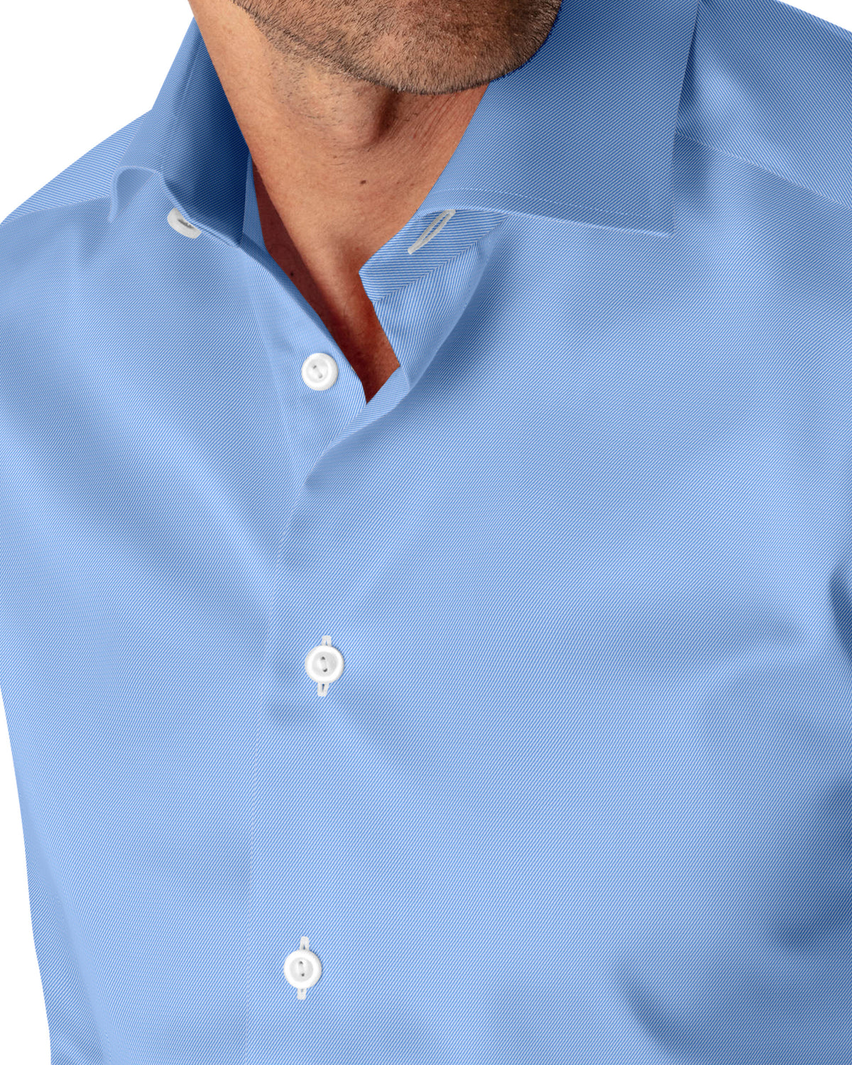 Shivas Blue Twill Micropattern Giza Cotton Shirting Fabric (LS-176-G)