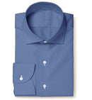 Image of a Blue Twill Micropattern Giza Cotton Shirting Fabric
