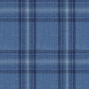 Image of a Blue Worsted Checks Merino Wool Suiting Fabric