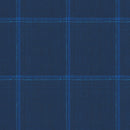 Image of a Blue Worsted Checks Merino Wool Suiting Fabric