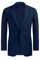 Image of a Blue Worsted Twill Merino Wool Blazers Fabric