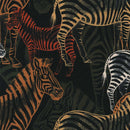 Image of a Brown & Black Satin Prints Poly Viscose Lining Fabric