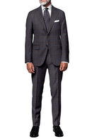 Image of a Brown & Blue Worsted Checks Merino Wool Blazers Fabric