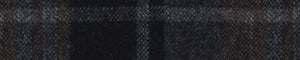 Navy-Blue & Burgundy Flannel Checks Merino Wool Pants Fabric