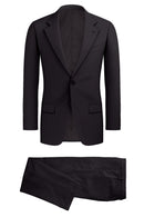 Image of a Brown & White Worsted Micropattern Merino Wool Suiting Fabric