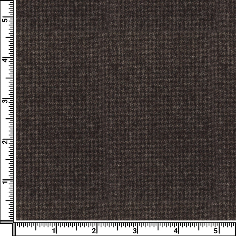 Image of a Brown Flannel Houndstooth Merino Wool Blazers Fabric