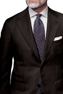 Image of a Brown Worsted Twill Merino Wool Blazers Fabric