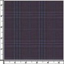 Image of a Burgundy & Black Worsted Checks Merino Wool Pants Fabric