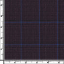 Image of a Burgundy & Blue Worsted Checks Merino Wool Blazers Fabric