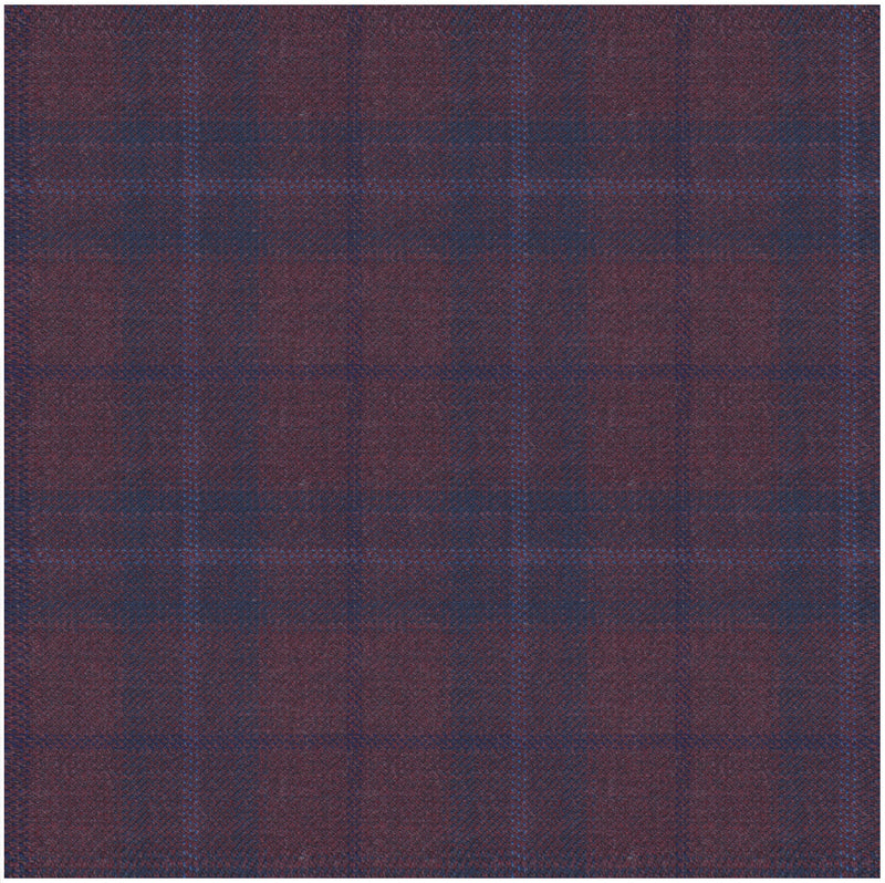 Image of a Burgundy & Navy-Blue Worsted Checks Merino Wool Blazers Fabric