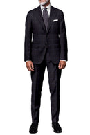 Image of a Burgundy & Sky-Blue Worsted Checks Merino Wool Blazers Fabric