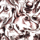 Image of a Burgundy & White Satin Prints Poly Viscose Lining Fabric