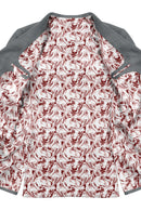 Image of a Burgundy & White Satin Prints Poly Viscose Lining Fabric