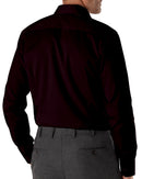 Image of a Burgundy Satin Solids Giza Cotton Shirting Fabric