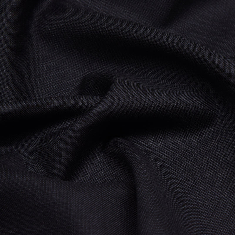 Image of a Charcoal & Black Worsted Checks Merino Wool Suiting Fabric