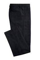 Image of a Charcoal & Blue Flannel Checks Merino Wool Pants Fabric