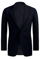 Image of a Charcoal & Blue Worsted Checks Merino Wool Blazers Fabric