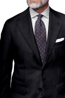 Image of a Charcoal & Blue Worsted Checks Merino Wool Blazers Fabric