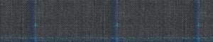 Blue Worsted Checks Merino Wool Pants Fabric