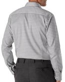 Image of a Charcoal & White Dobby Checks Giza Cotton Shirting Fabric