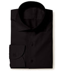 Image of a Charcoal Satin Solids Giza Cotton Shirting Fabric